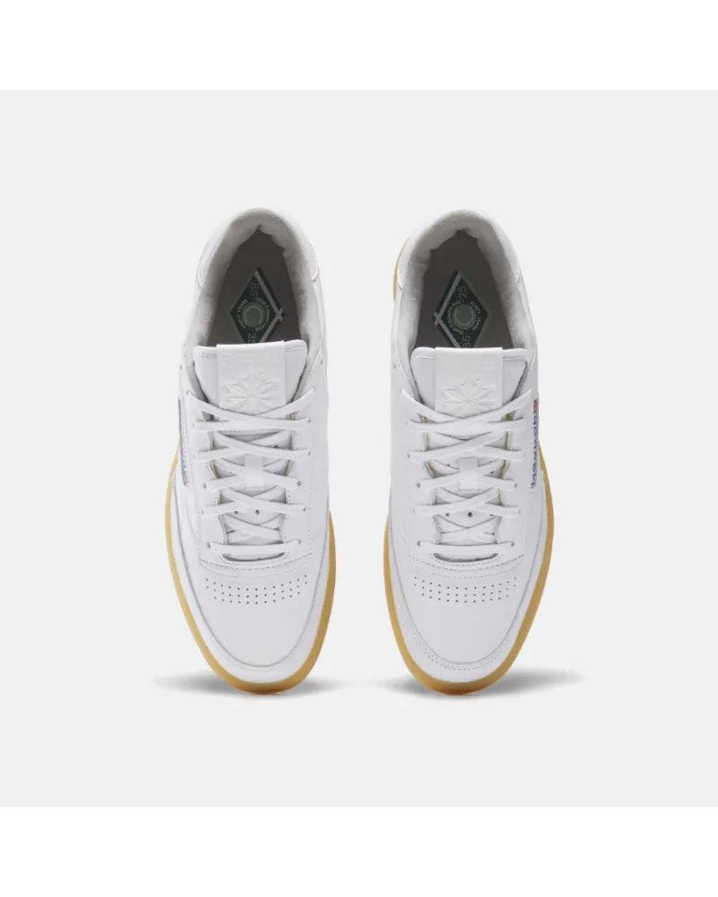 Reebok White Club C 85 Vintage 40Th Anniversary Sneakers, Rubber Gum 7