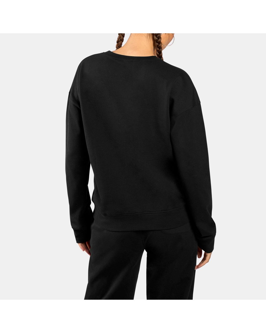 Reebok Black Studded Logo Crew Sweatshirt