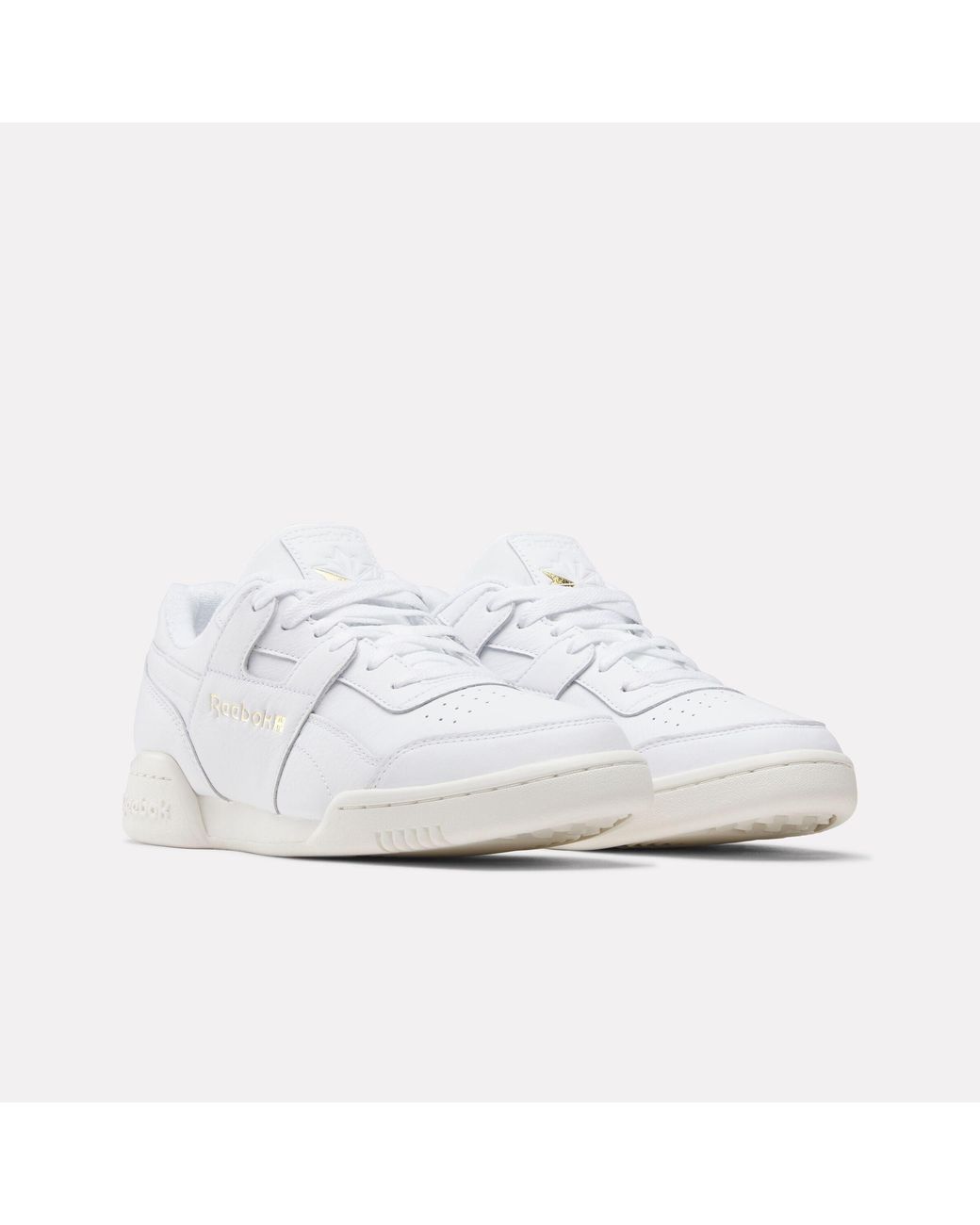 Reebok White Workout Plus Sneaker, Größe