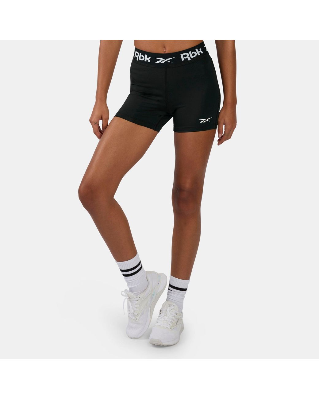 Reebok Black Id Train Ruched Booty Shorts