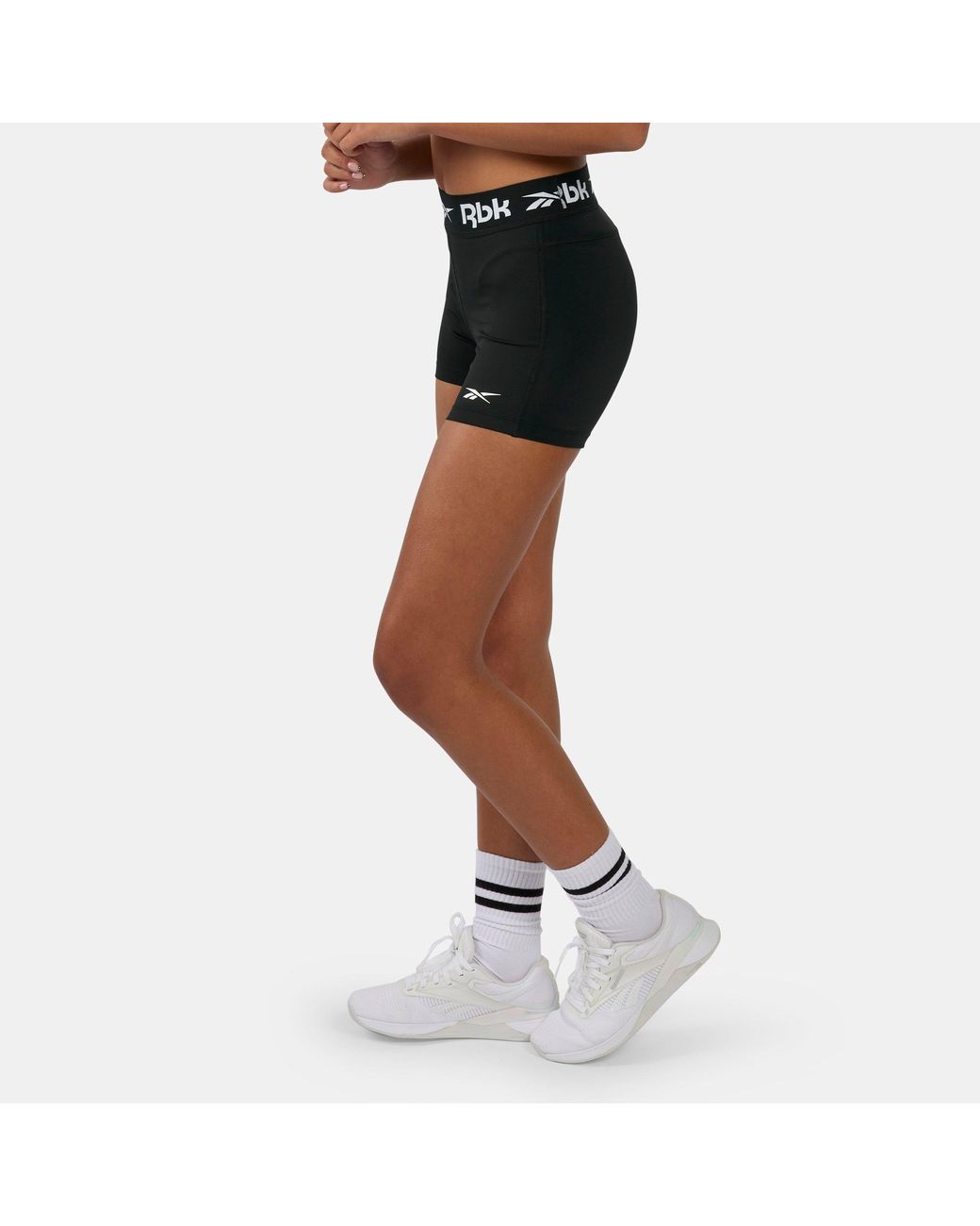 Reebok Black Id Train Ruched Booty Shorts