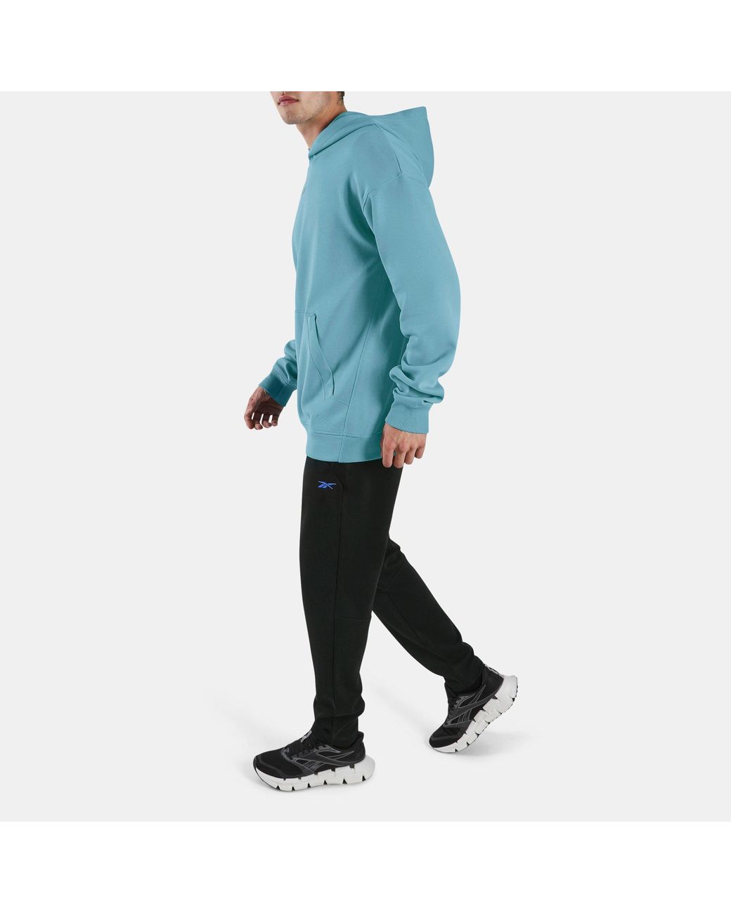 Reebok Blue Athlete Doubleknit Hoodie for men