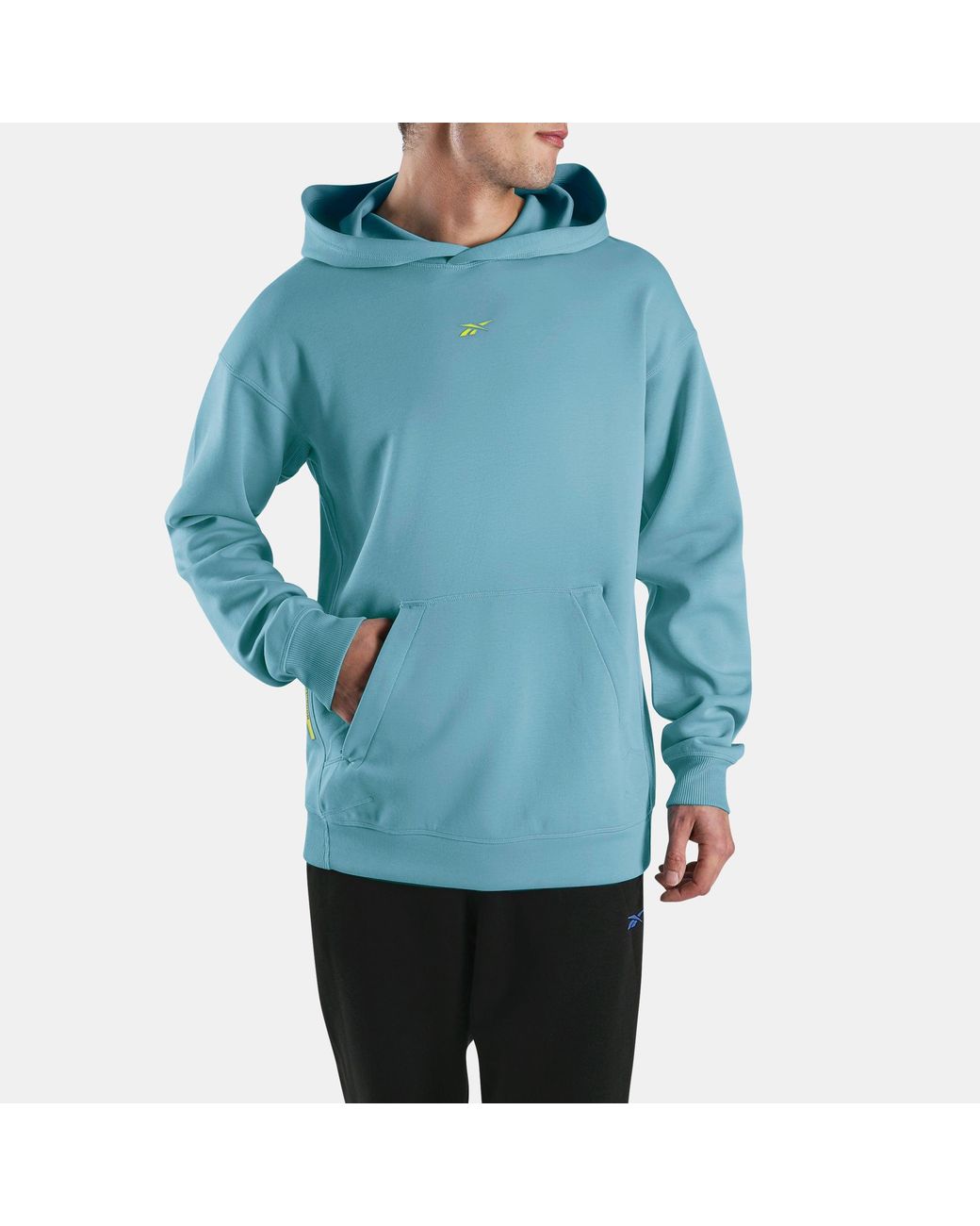 Reebok Blue Athlete Doubleknit Hoodie for men