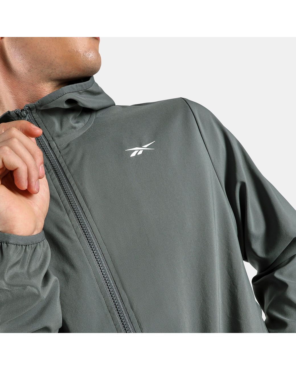 Reebok Gray Id Woven Jacket for men