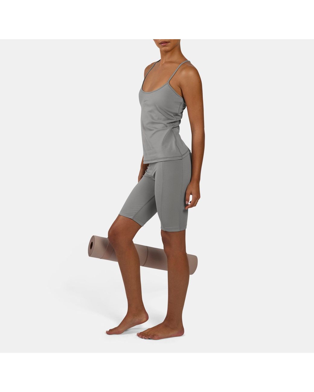 Reebok Gray Lux Peached Strappy Tank