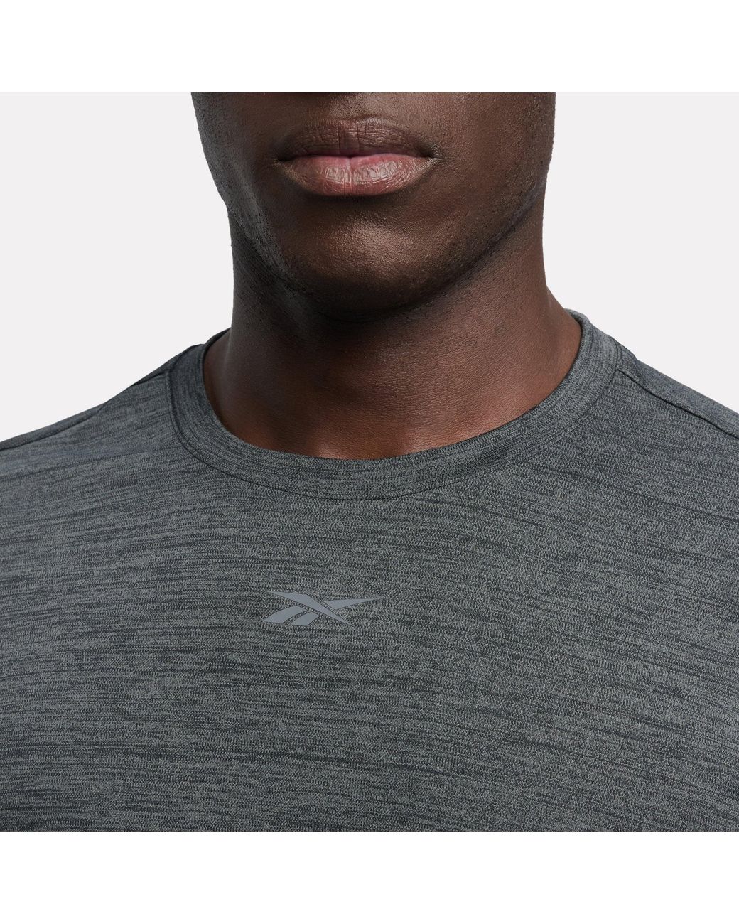Reebok Green Id Train Melange Tech T-Shirt for men