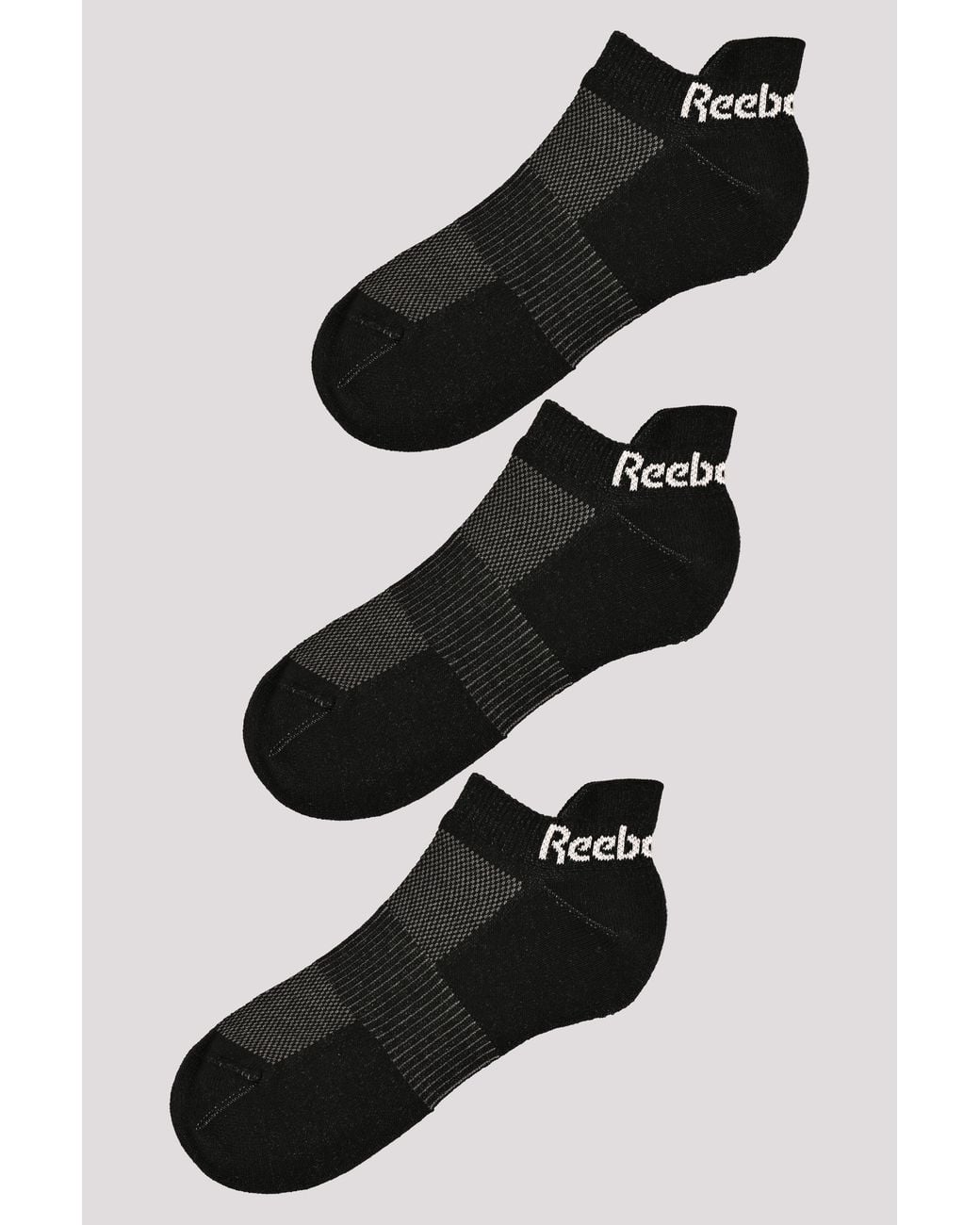 Reebok Black Sports Essentials Low Socks (3 Pack)