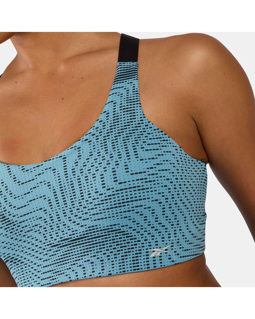Reebok Blue Rbk Lab Running Printed Sports Bra