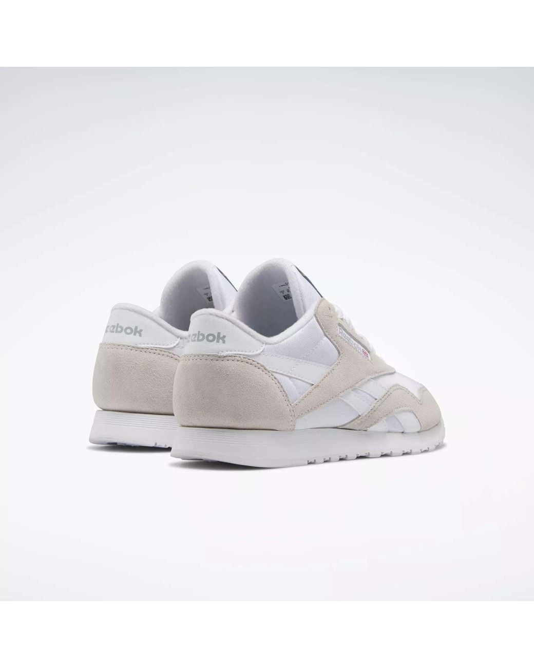 Reebok White Classic Nylon Sneakers