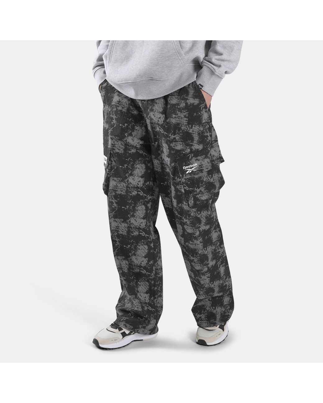 Reebok Gray Alt Sport Camo Cargo Shell Trousers