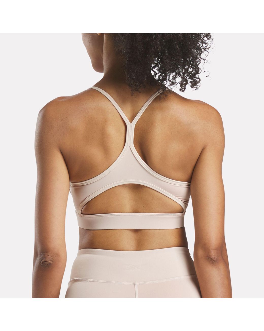 Reebok Brown Lux Strappy Sports Bra