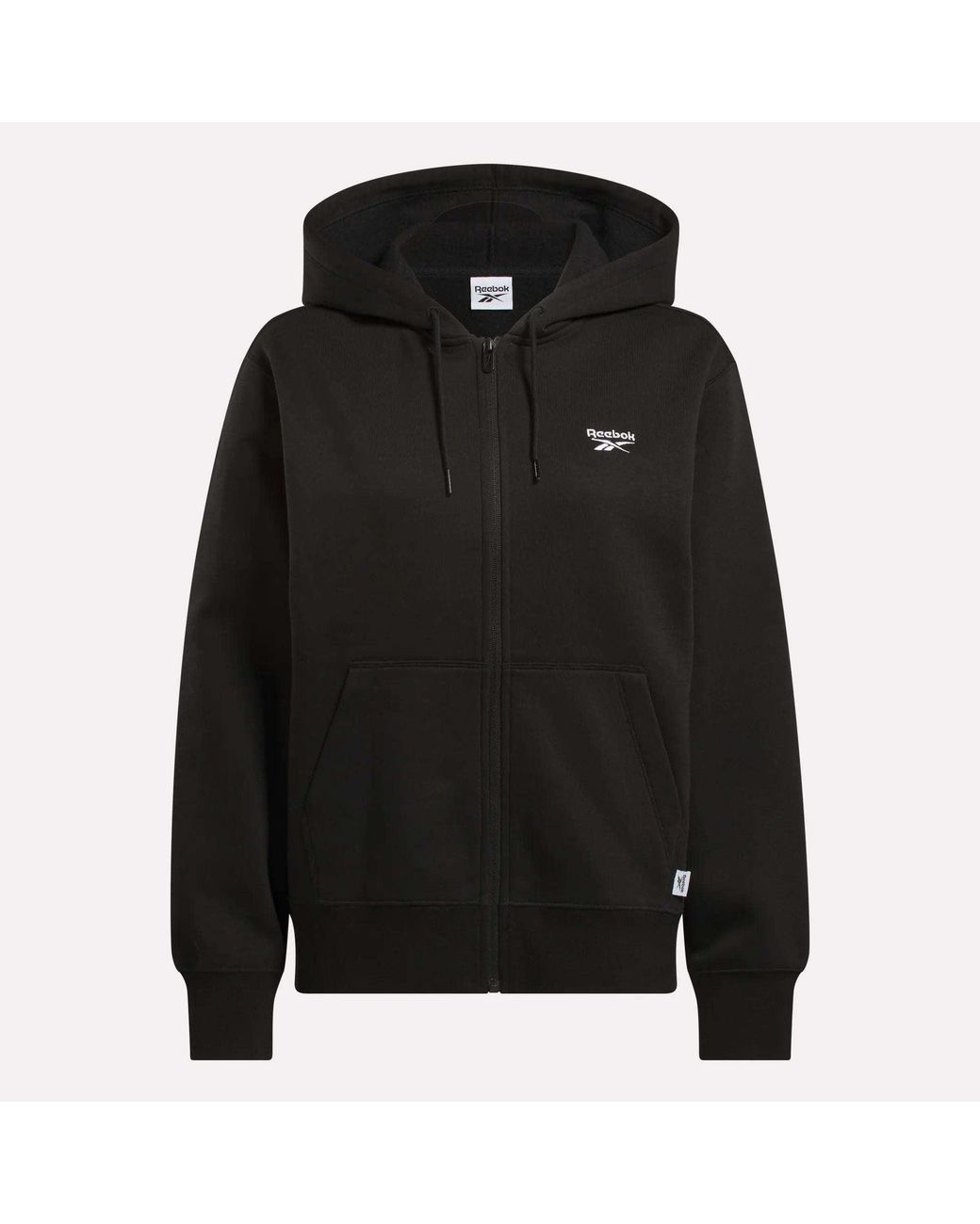 Reebok Black Small Vector Full Zip Sweatshirt