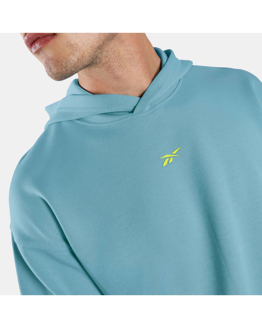 Reebok Blue Athlete Doubleknit Hoodie for men