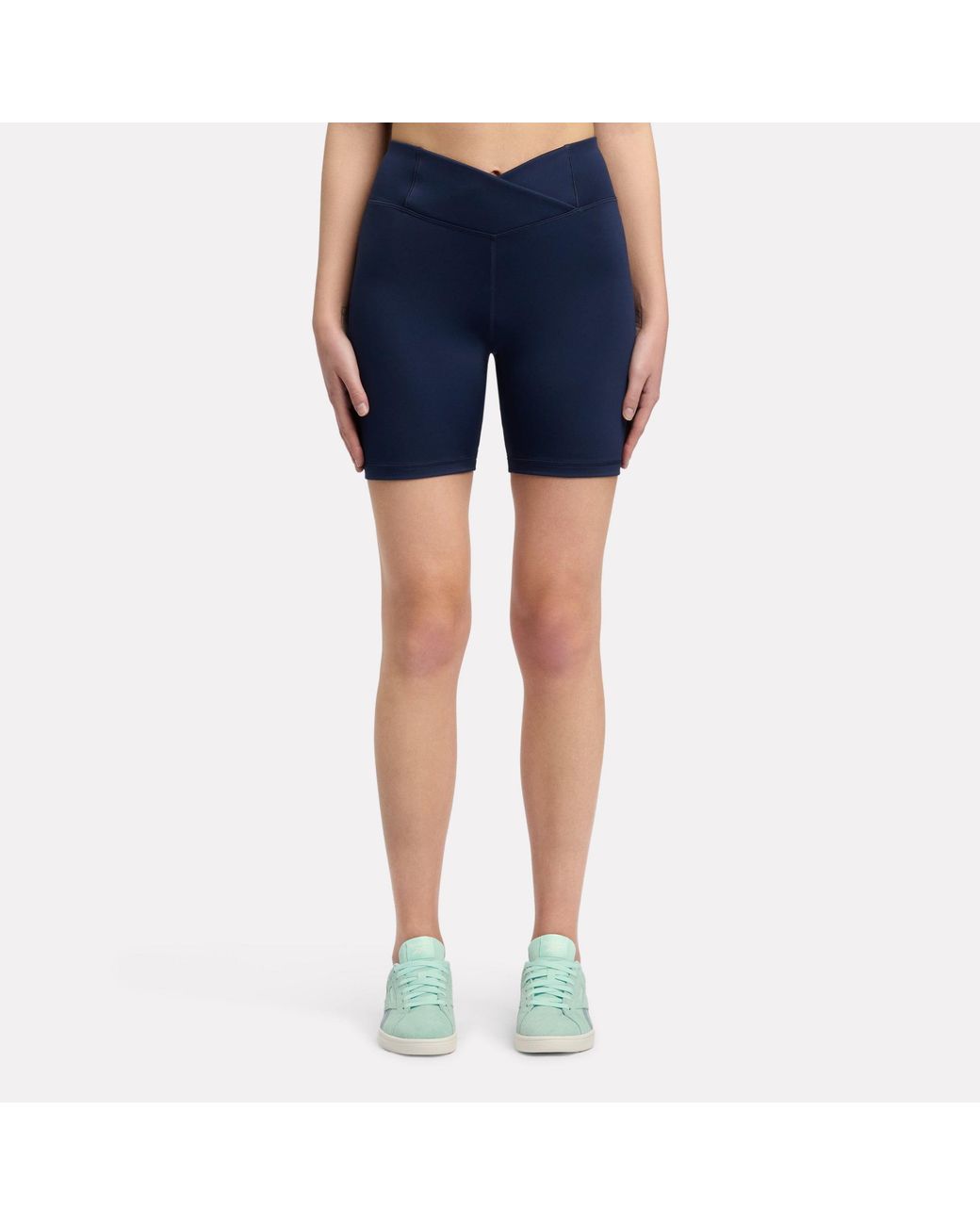 Reebok Blue Id Train High Rise 6.5" Biker Shorts