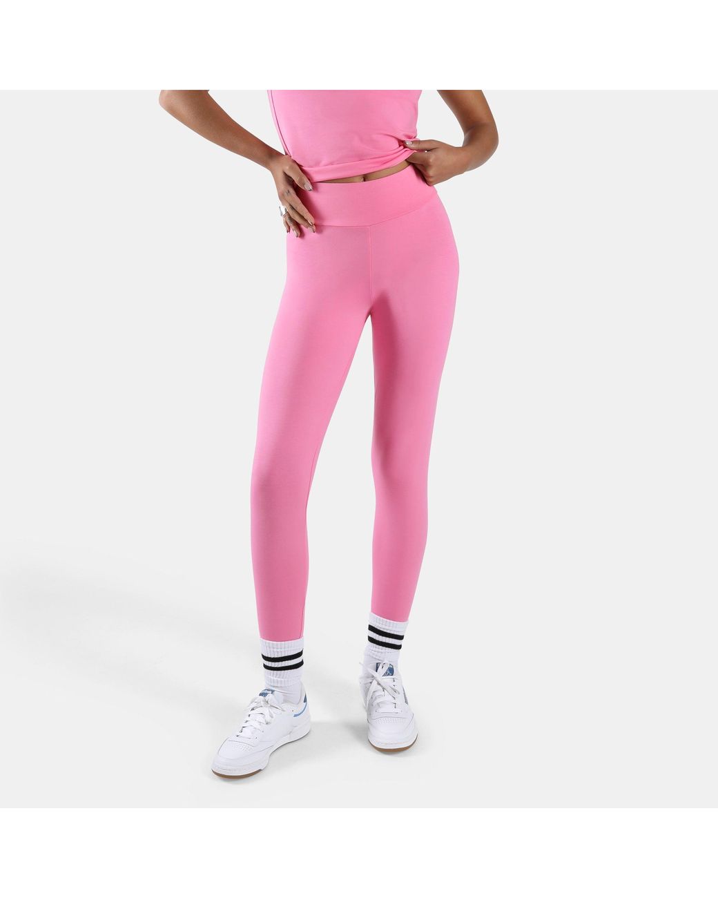 Reebok Pink Brie Small Logo Leggings