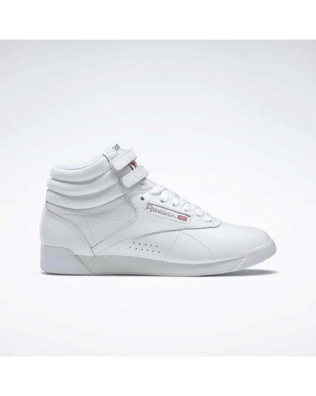 Reebok White Freestyle Hi Trainers