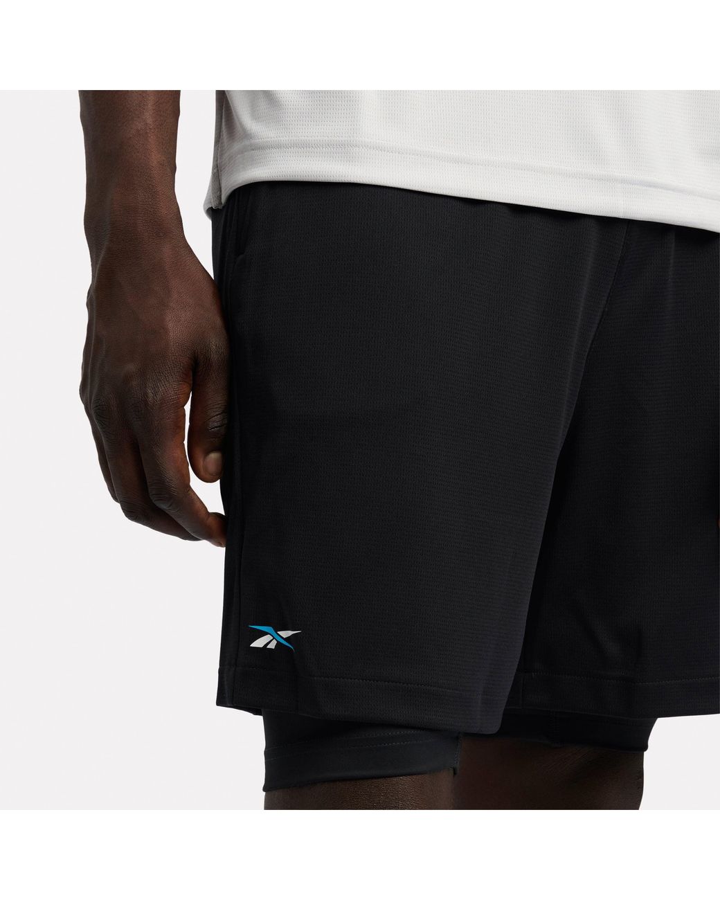 Reebok Black Id Basketball 7" 2-In-1 Shorts
