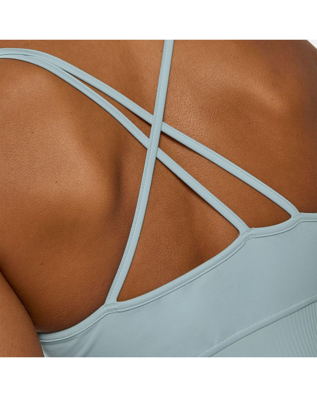 Reebok Blue Lux Peached Strappy Sports Bra