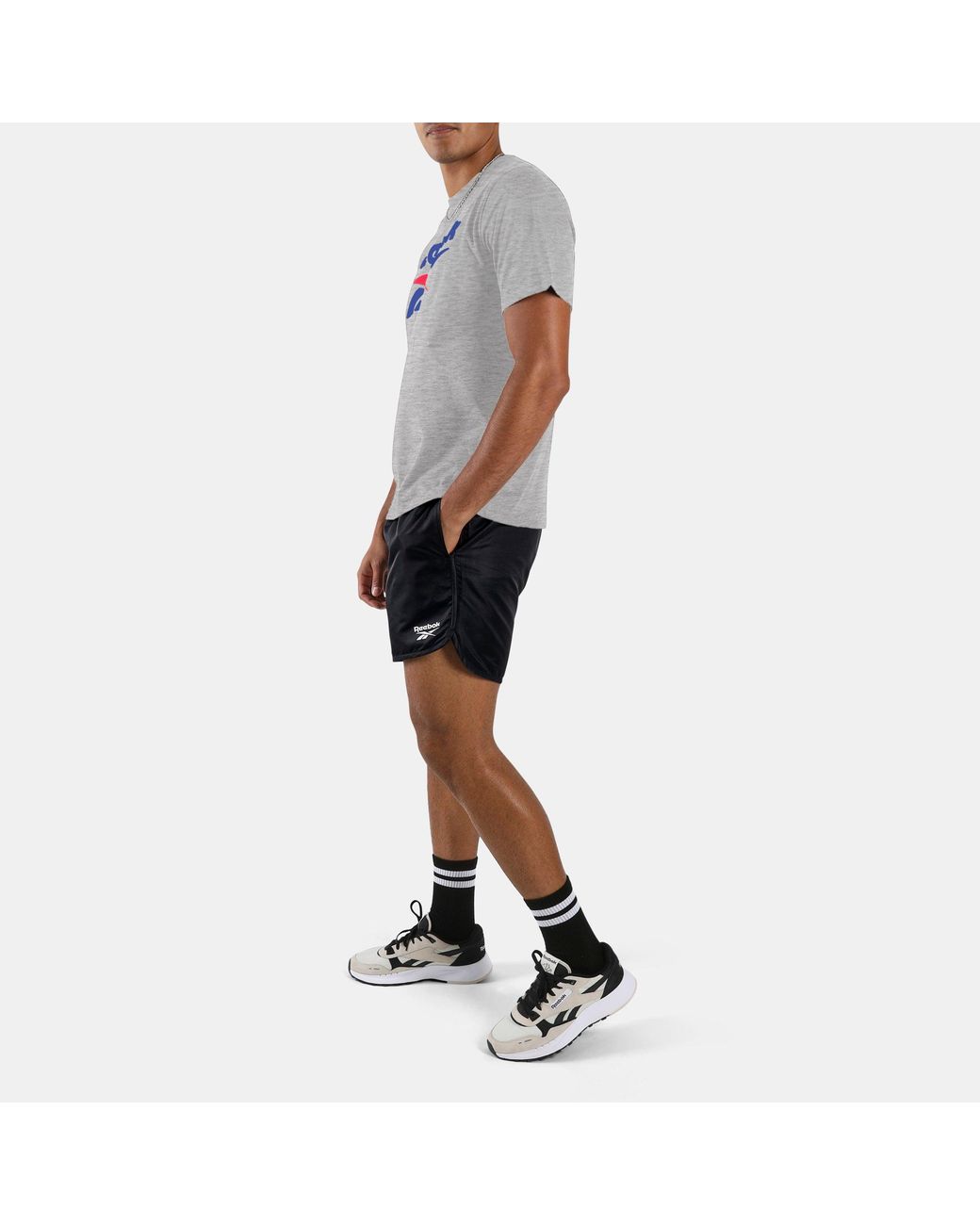 Reebok Gray Id 2-Color Logo T-Shirt