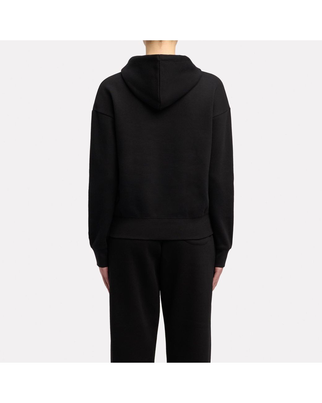 Reebok Black Satin Logo Fleece Hoodie