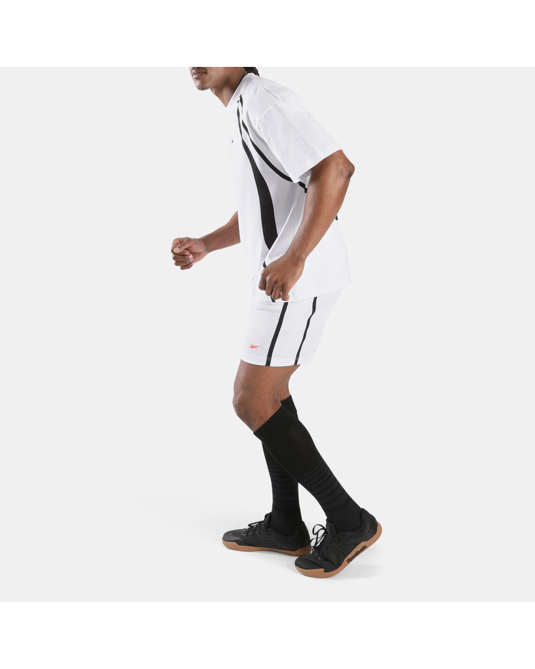Reebok White Sidewinder Football 7" Shorts