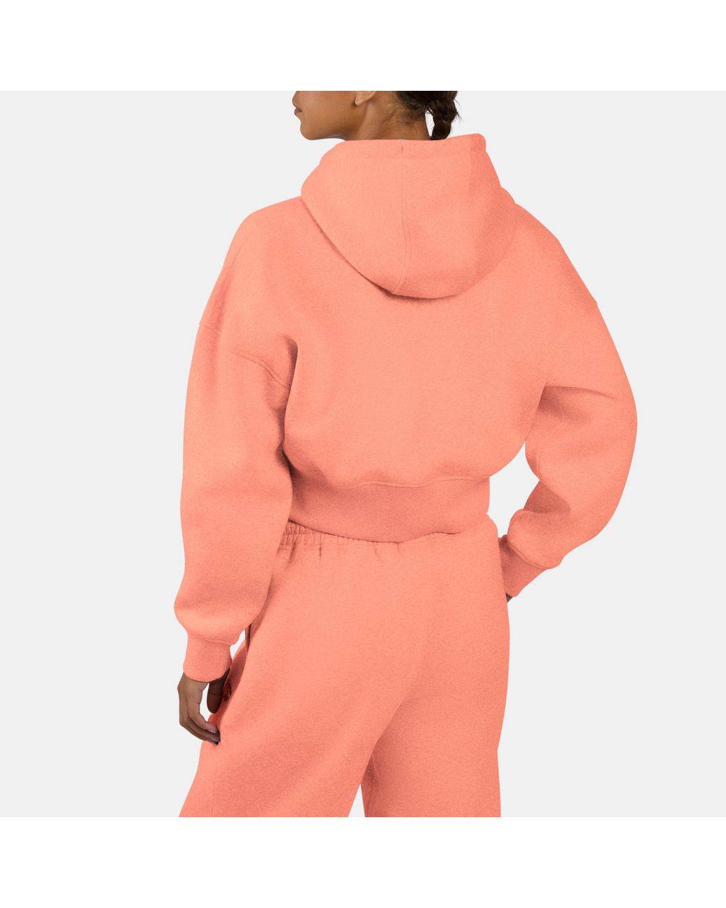 Reebok Orange Wardrobe Essentials Cropped Hoodie
