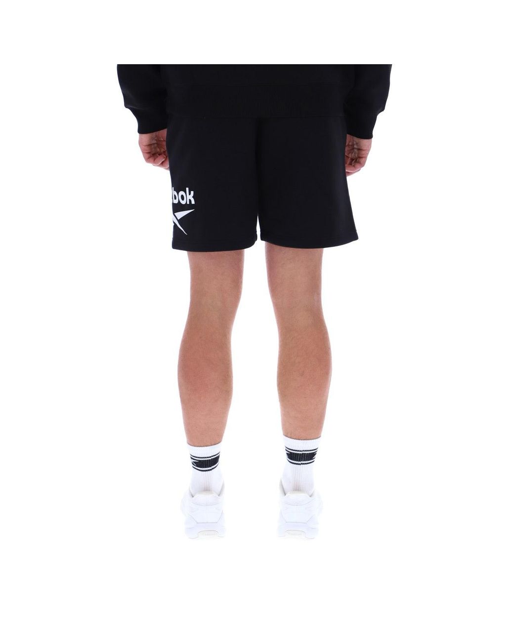 Reebok Black Id 1-Color Logo Fleece Shorts