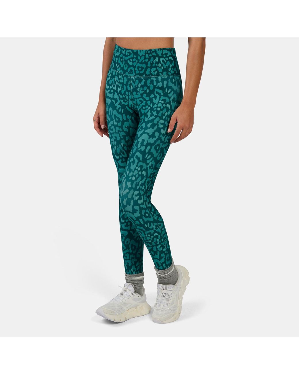 Reebok Green Id Train High Rise Printed Leggings
