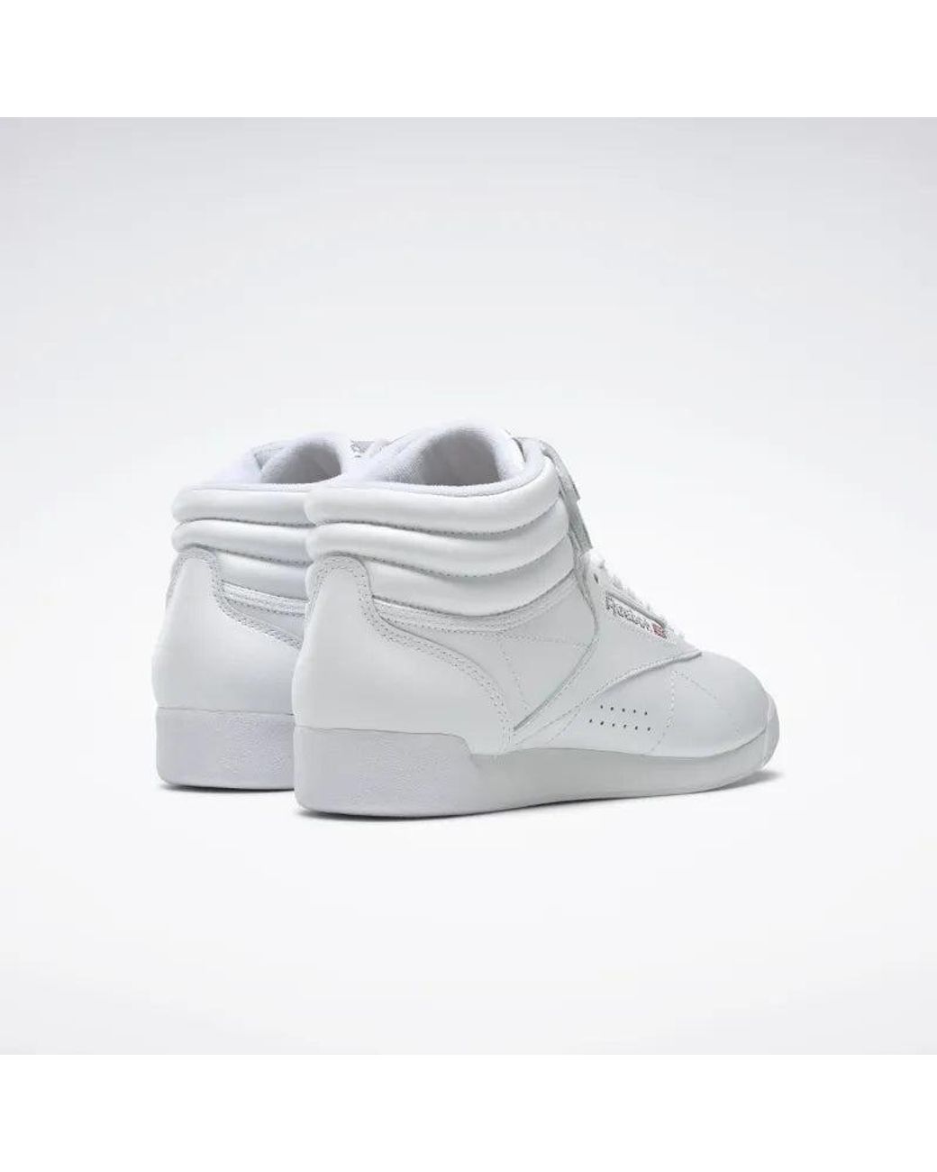 Reebok White Freestyle Hi Trainers
