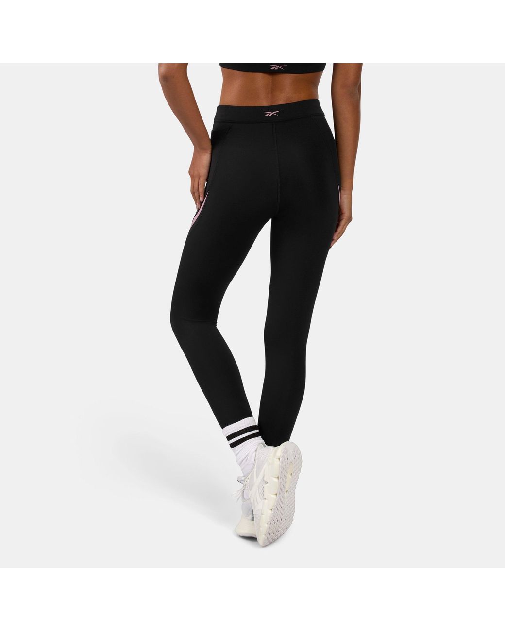 Reebok Black Lux High-Rise Colorblock Leggings