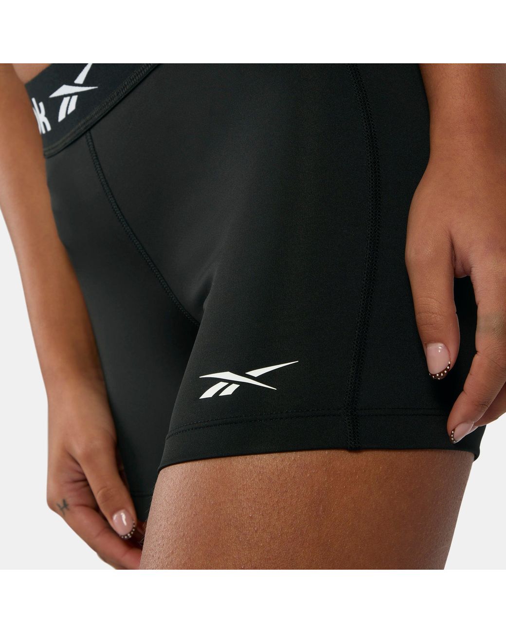 Reebok Black Id Train Ruched Booty Shorts