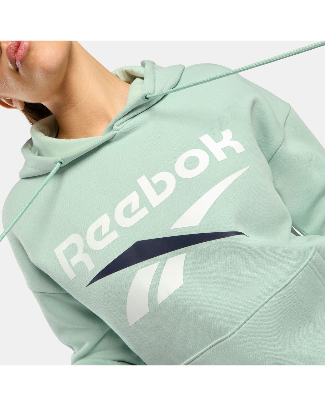 Reebok Green Marlowe 2 Col Logo Oversized Hoodie