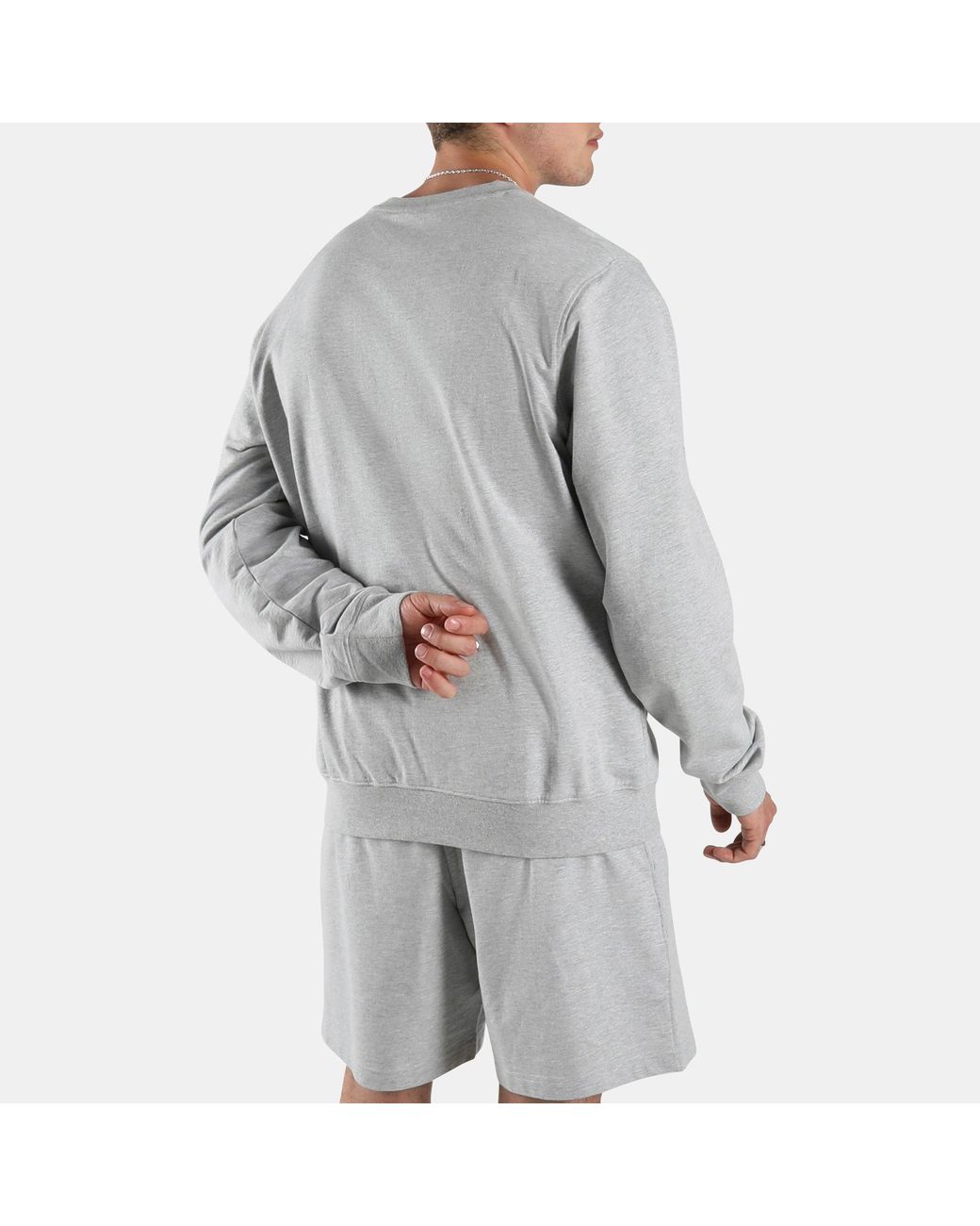 Reebok Id Small Logo Crew Sweatshirt, Afmeting in het Gray voor heren
