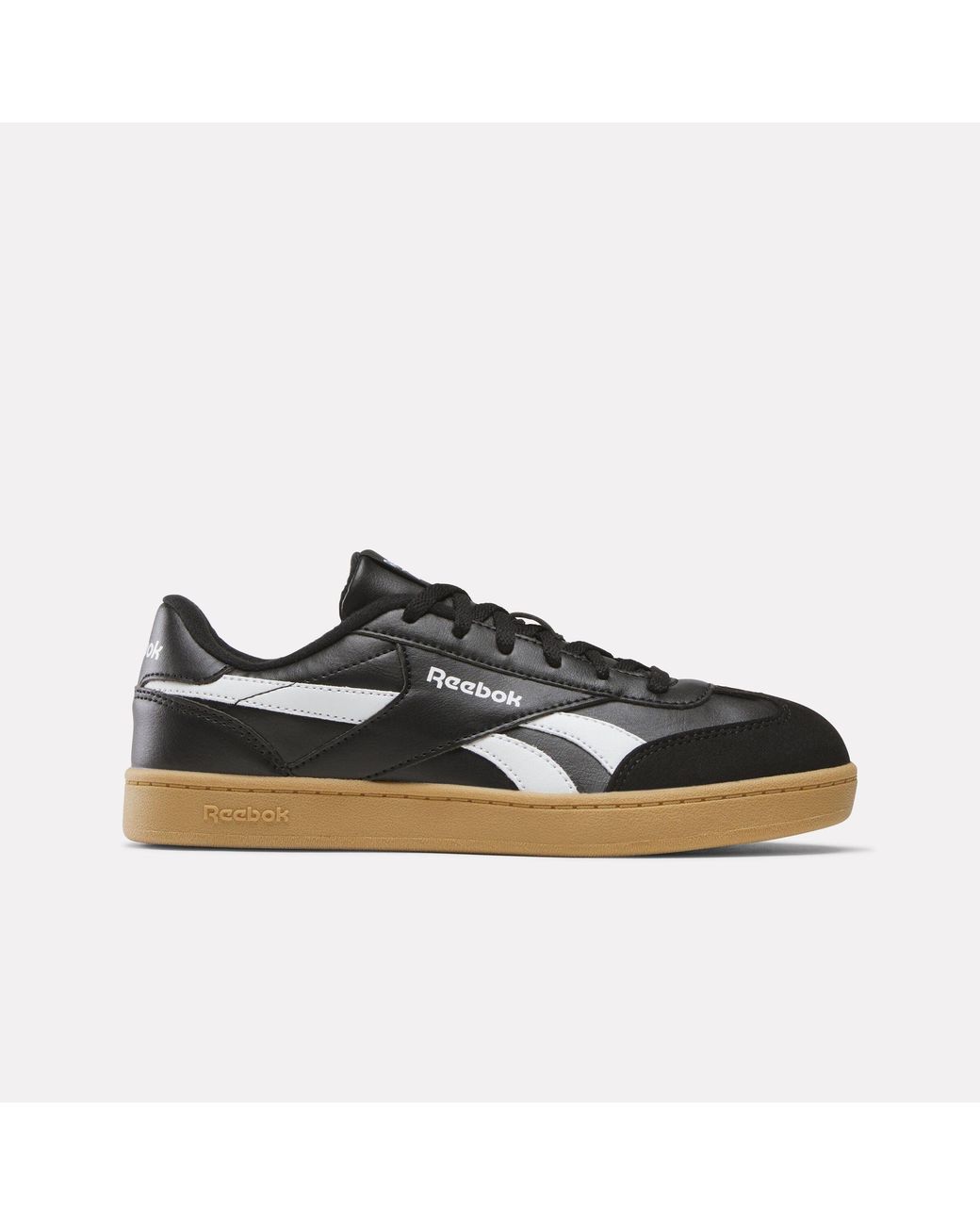 Reebok Black Smash Edge Junior Trainers, Gum