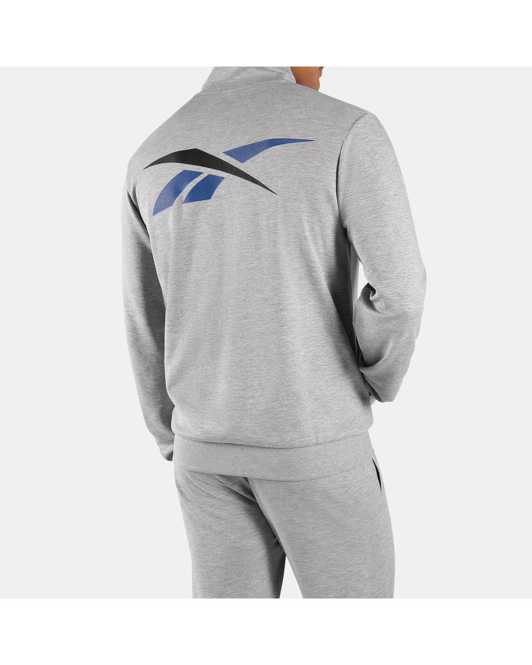 Reebok Gray Logo Placement Quarter Zip for men