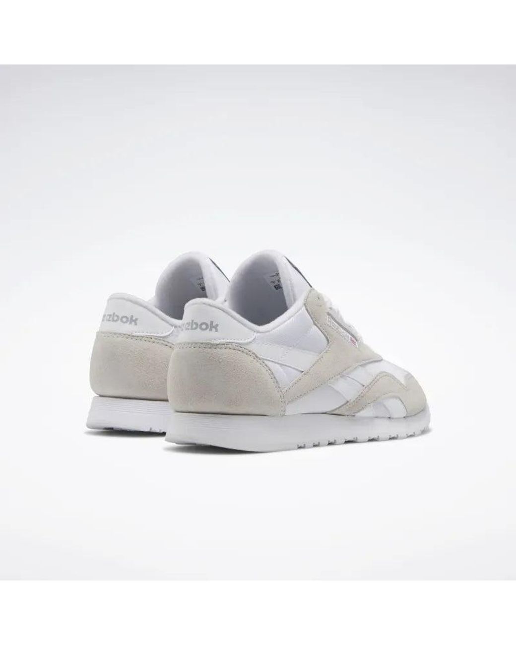 Reebok White Classic Nylon Sneakers
