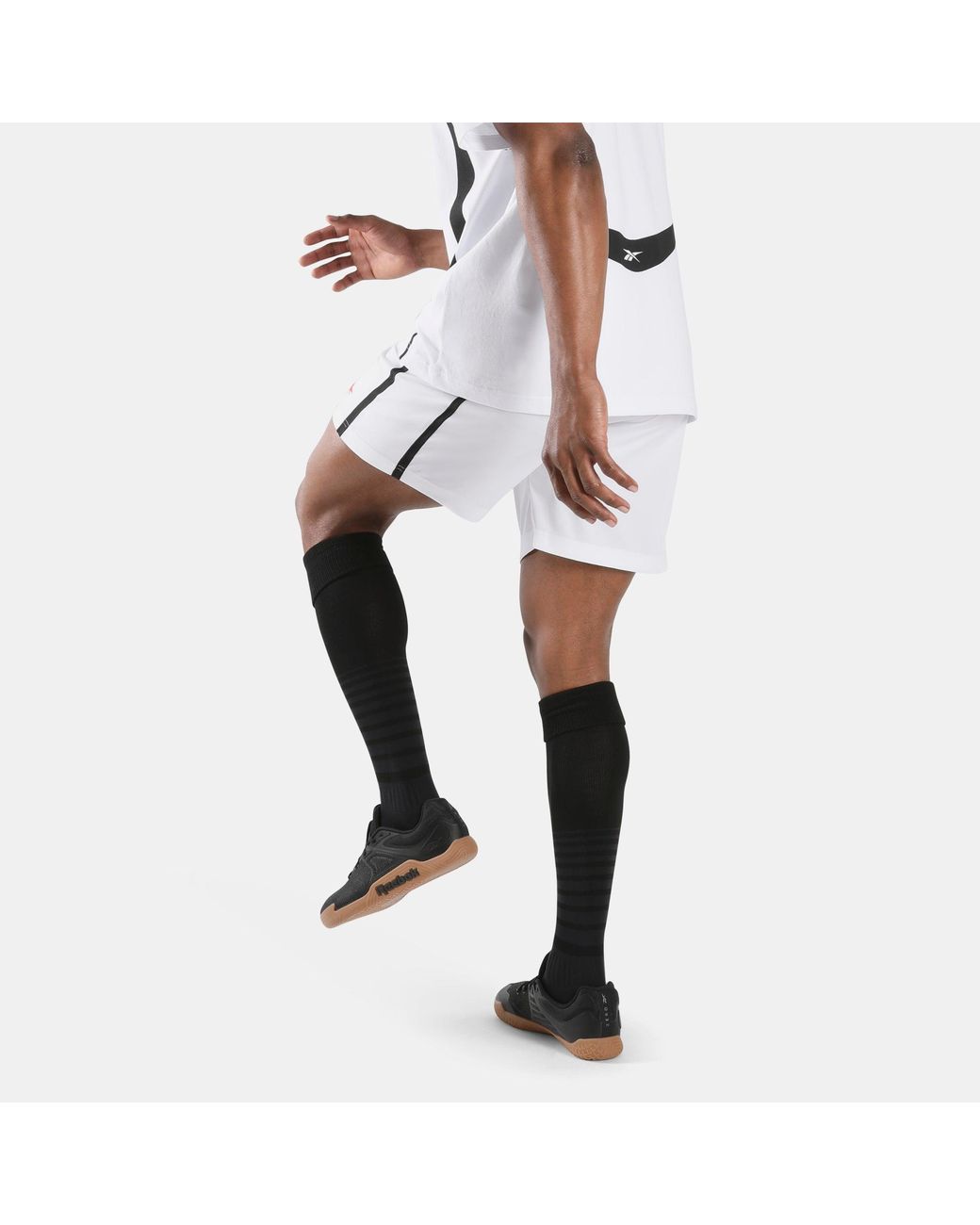 Reebok White Sidewinder Football 7" Shorts