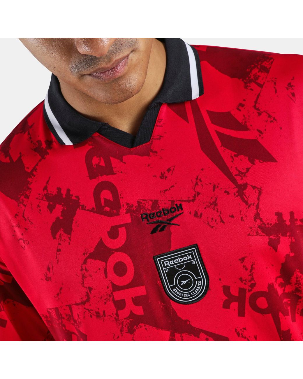 Reebok Red Street Sport Football Jersey