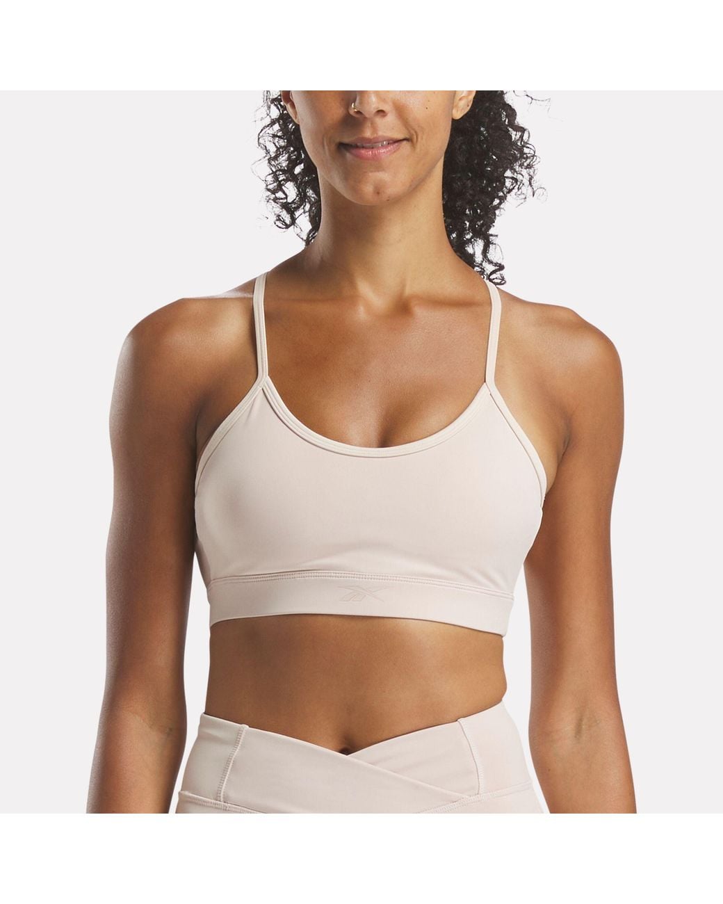 Reebok Brown Lux Strappy Sports Bra