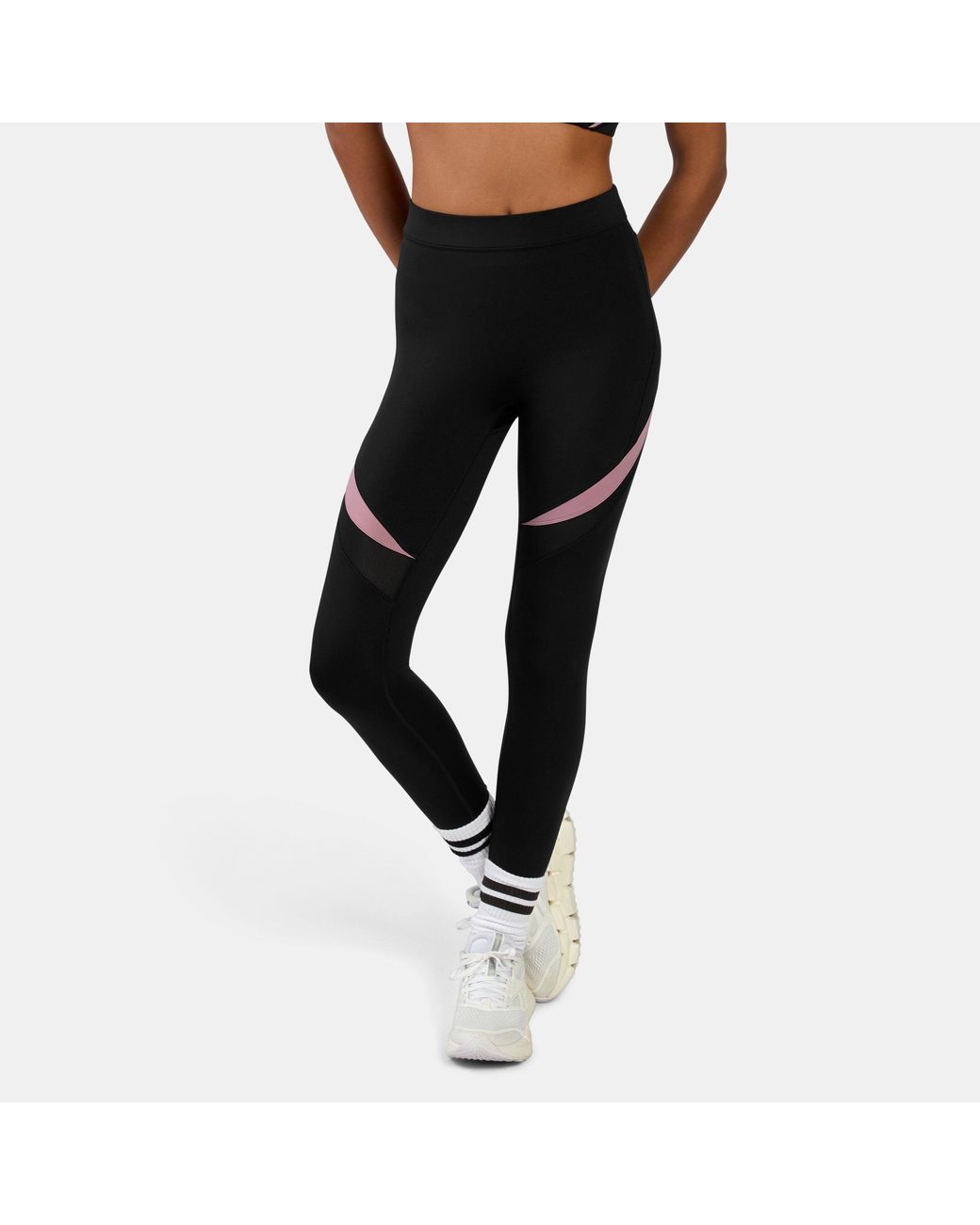 Reebok Black Lux High-Rise Colorblock Leggings