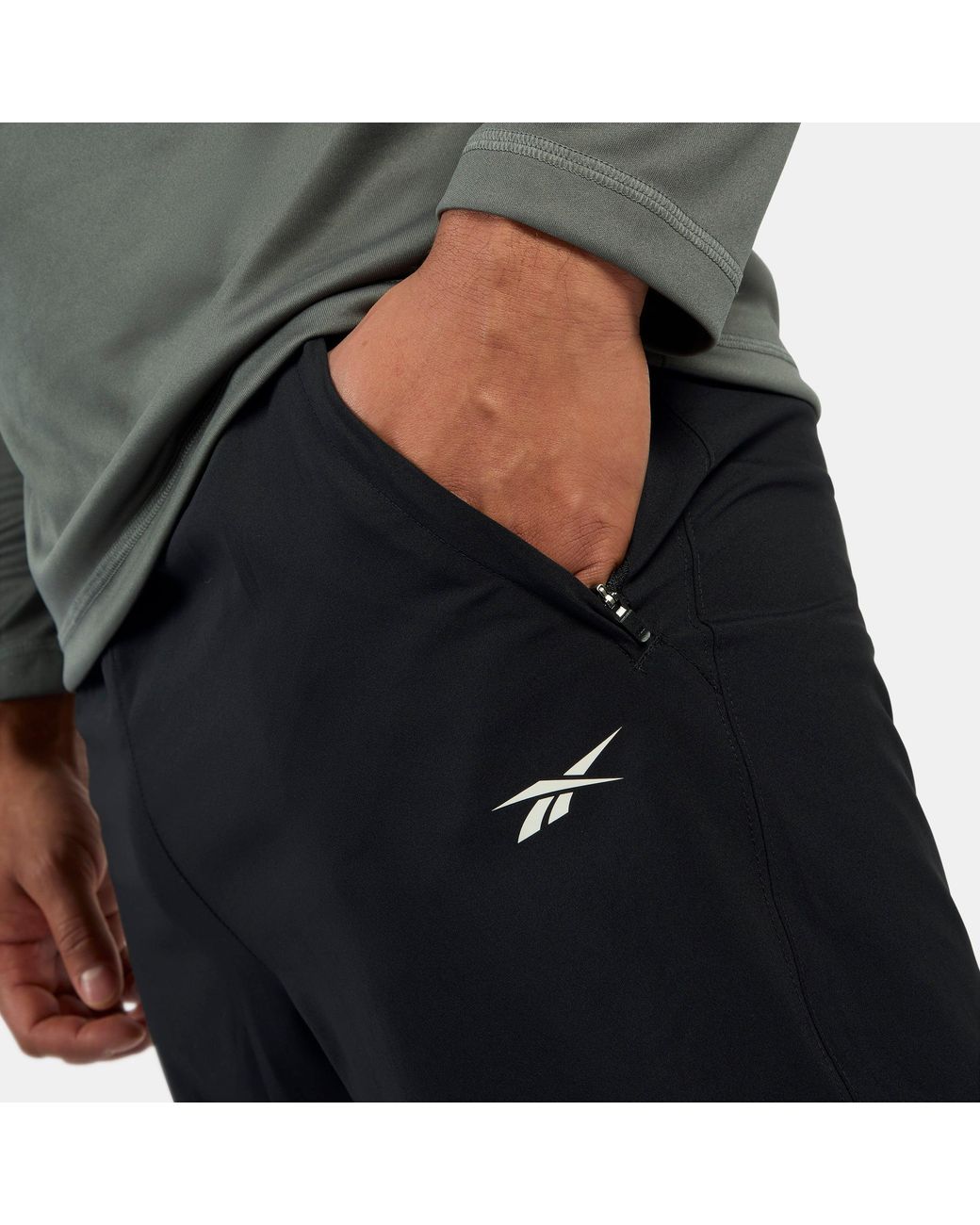 Reebok Black Id Train Woven Jogger Pants for men