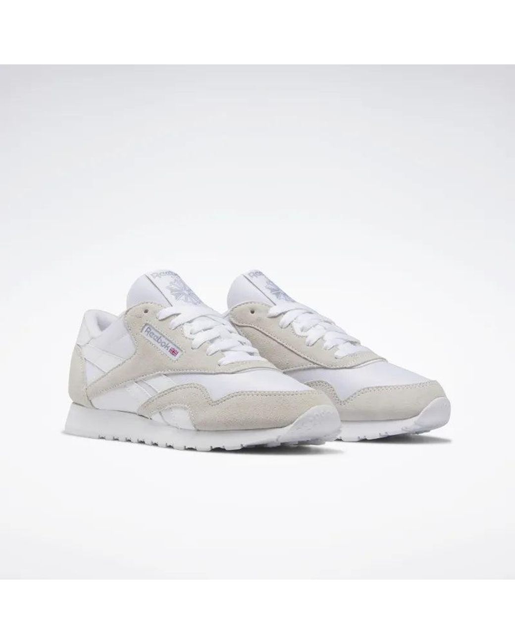 Reebok White Classic Nylon Sneakers