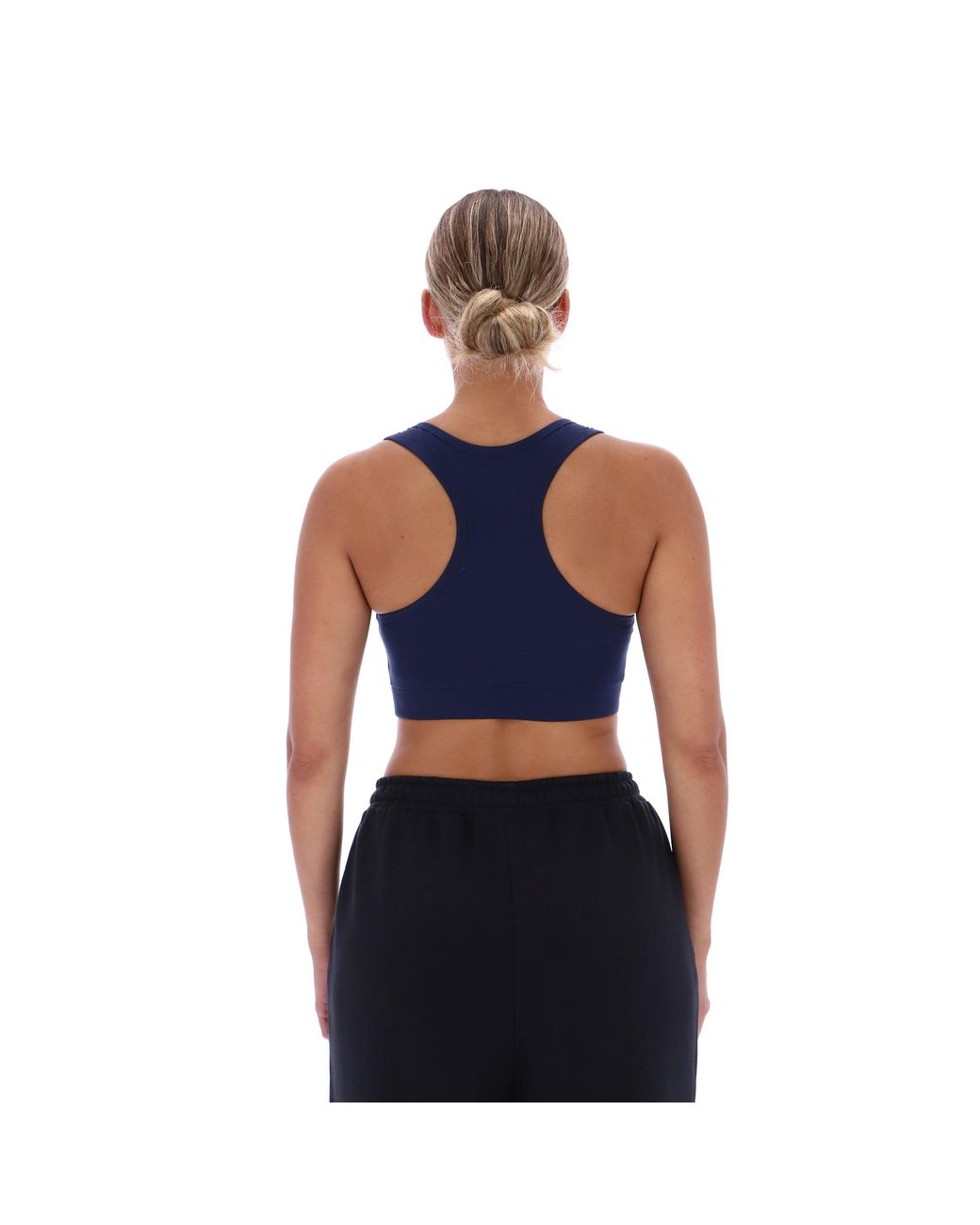Reebok Blue Id Small Logo Cotton Sports Bra Top