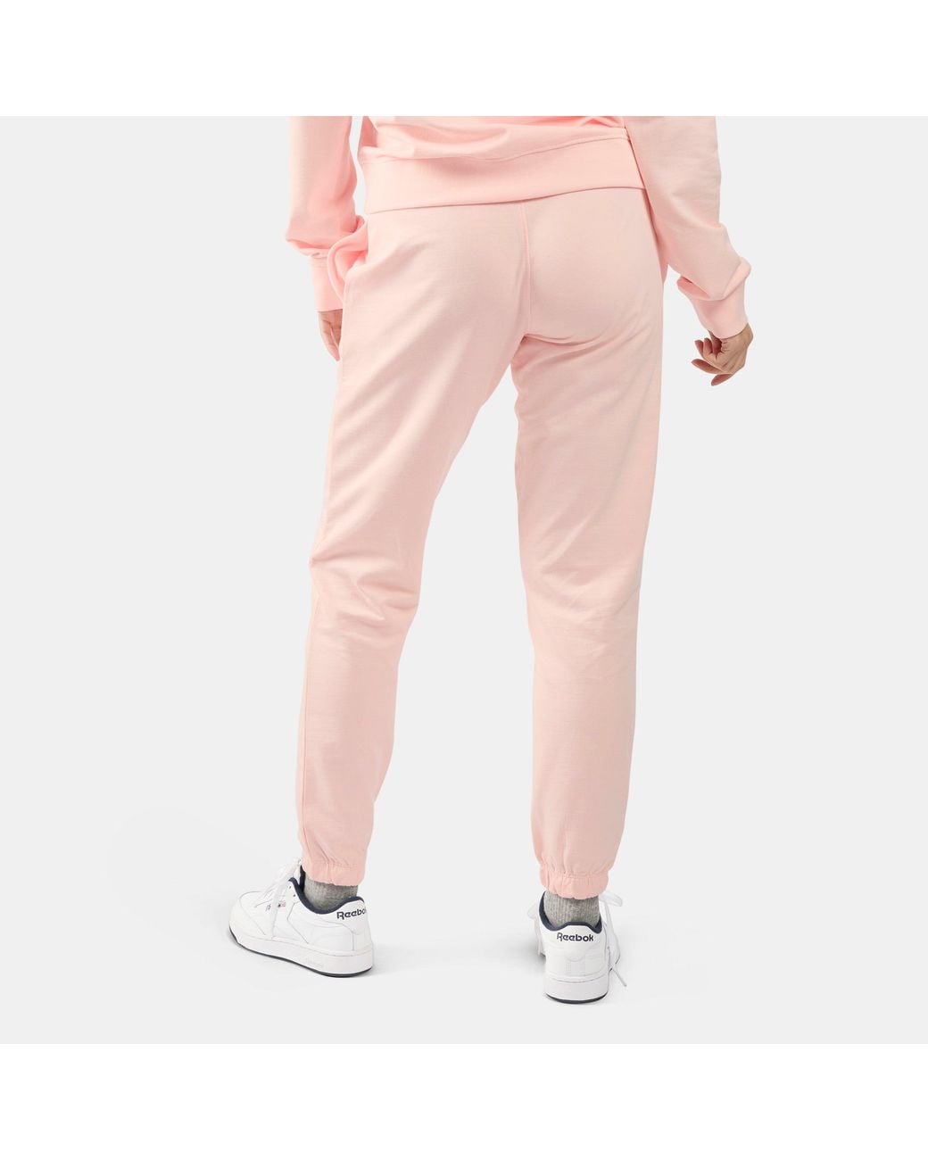 Reebok Pink Id Small Logo French Terry Jogger Track Pants for men