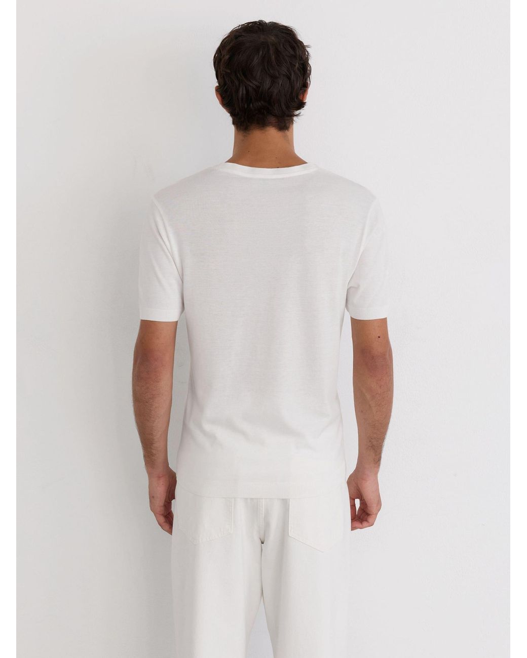 Reiss Salina - White Cotton-modal V-neck Tailored-fit T-shirt, Xl for men