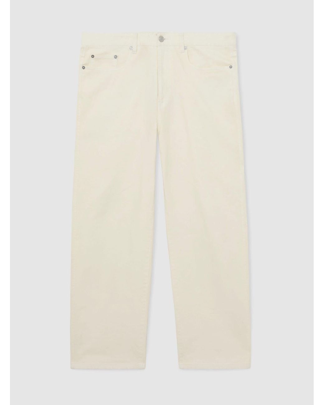 Reiss Brown Monogram Relaxed-Fit Jeans for men