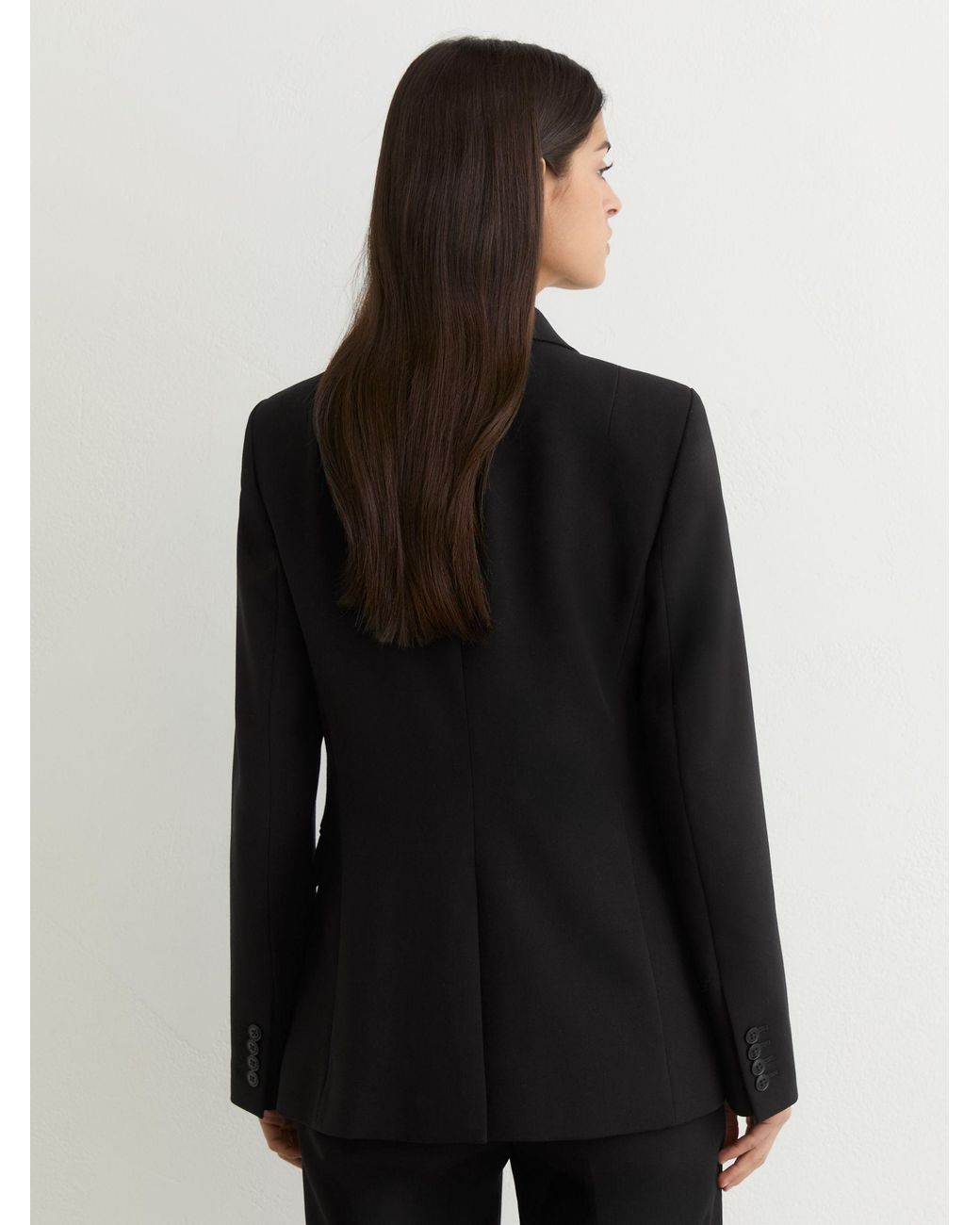 Reiss Black Single-Breasted Suit Blazer