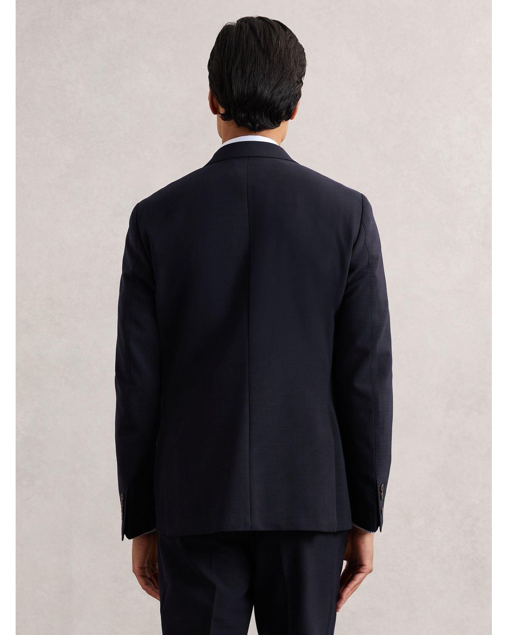 Reiss Blue Double Breasted Suit Blazer Slim Fit for men