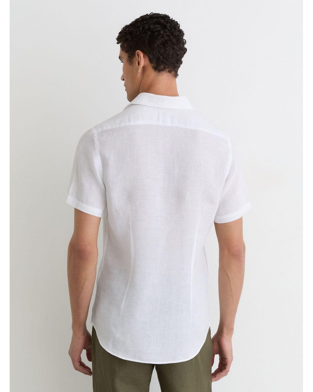 Reiss Natural Slim Fit Linen Shirt, - Resort & Holiday Wear for men