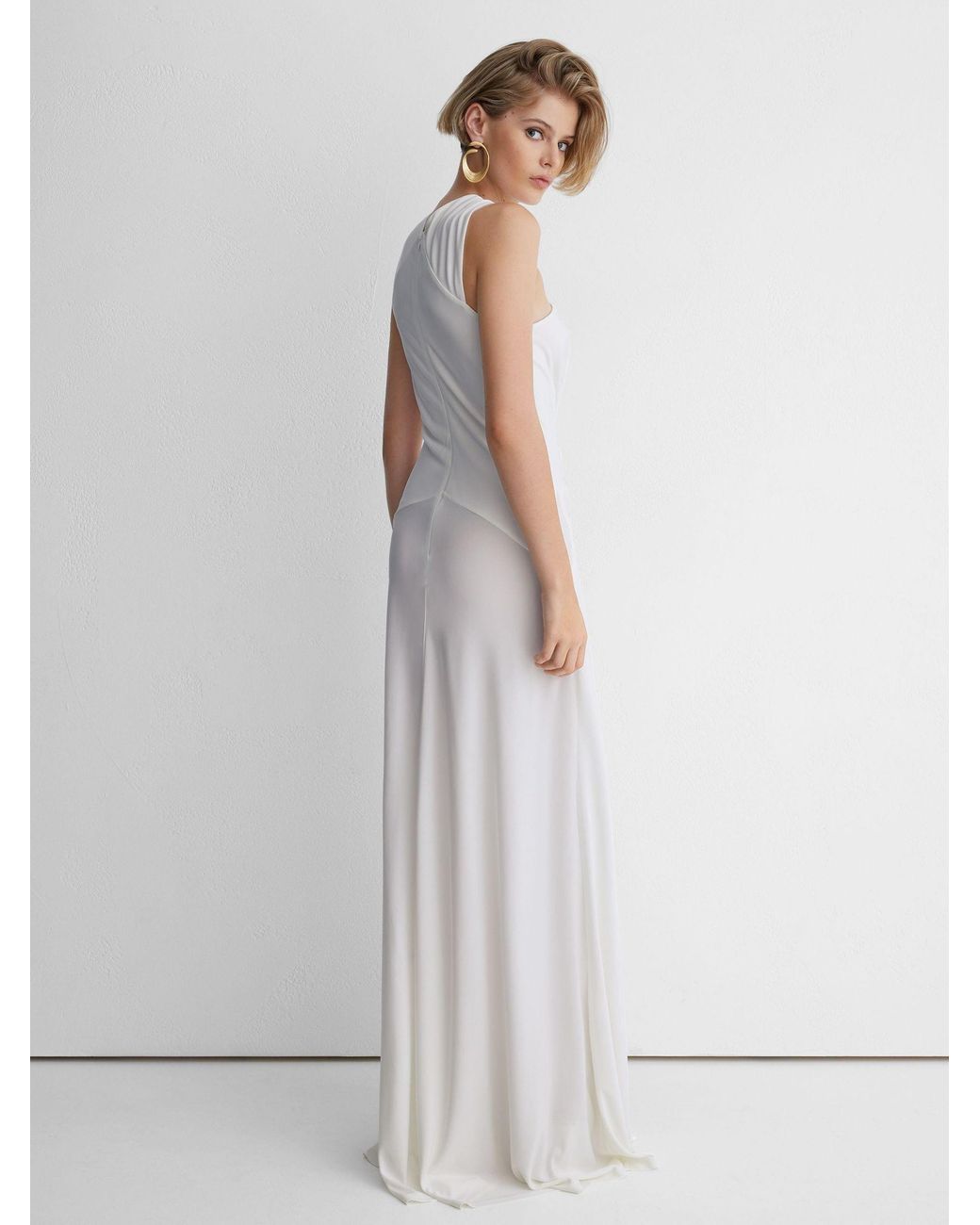 ATELIER Black Hardware-detail Draped Maxi Dress